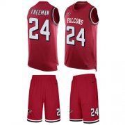 Wholesale Cheap Nike Falcons #24 Devonta Freeman Red Team Color Men's Stitched NFL Limited Tank Top Suit Jersey