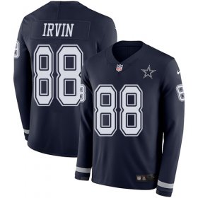 Wholesale Cheap Nike Cowboys #88 Michael Irvin Navy Blue Team Color Men\'s Stitched NFL Limited Therma Long Sleeve Jersey