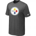 Wholesale Cheap Pittsburgh Steelers Sideline Legend Authentic Logo Dri-FIT Nike NFL T-Shirt Crow Grey