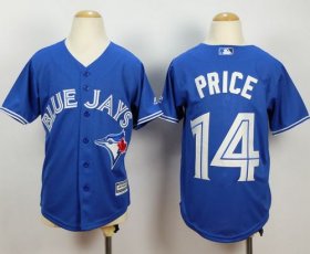 Wholesale Cheap Blue Jays #14 David Price Blue Cool Base Stitched Youth MLB Jersey