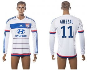 Wholesale Cheap Lyon #11 Ghezzal Home Long Sleeves Soccer Club Jersey