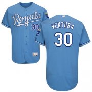 Wholesale Cheap Royals #30 Yordano Ventura Light Blue Flexbase Authentic Collection Stitched MLB Jersey