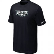 Wholesale Cheap Nike Philadelphia Eagles Authentic Logo NFL T-Shirt Black
