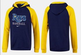 Wholesale Cheap Tampa Bay Rays Pullover Hoodie Dark Blue & Yellow