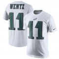 Wholesale Cheap Philadelphia Eagles #11 Carson Wentz Nike Player Pride Name & Number T-Shirt White