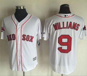 Wholesale Cheap Red Sox #9 Ted Williams White New Cool Base 2018 World Series Stitched MLB Jersey