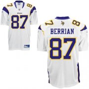 Wholesale Cheap Vikings #87 Bernard Berrian White Stitched NFL Jersey