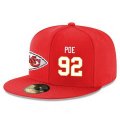Wholesale Cheap Kansas City Chiefs #92 Dontari Poe Snapback Cap NFL Player Red with White Number Stitched Hat
