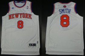 Wholesale Cheap New York Knicks #8 J.R. Smith Revolution 30 Swingman 2013 White Jersey