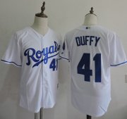 Wholesale Cheap Royals #41 Danny Duffy White New Cool Base Stitched MLB Jersey