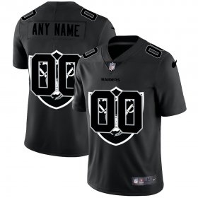 Wholesale Cheap Las Vegas Raiders Custom Men\'s Nike Team Logo Dual Overlap Limited NFL Jersey Black