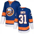 Wholesale Cheap Adidas Islanders #31 Billy Smith Royal Blue Home Authentic Stitched NHL Jersey