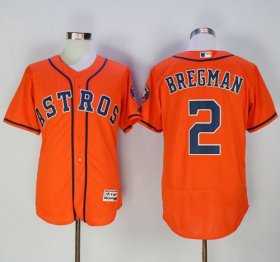 Wholesale Cheap Astros #2 Alex Bregman Orange Flexbase Authentic Collection Stitched MLB Jersey