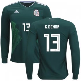 Wholesale Cheap Mexico #13 G.Ochoa Home Long Sleeves Kid Soccer Country Jersey