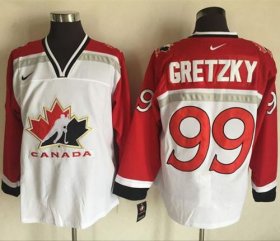 Wholesale Cheap Team CA. #99 Wayne Gretzky White/Red Nike Throwback Stitched NHL Jersey