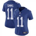 Wholesale Cheap Nike Giants #11 Phil Simms Royal Blue Team Color Women's Stitched NFL Vapor Untouchable Limited Jersey