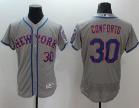 Wholesale Cheap Mets #30 Michael Conforto Grey Flexbase Authentic Collection Stitched MLB Jersey