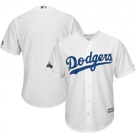 Wholesale Cheap Los Angeles Dodgers Majestic 2019 Postseason Home Official Cool Base Player Jersey White