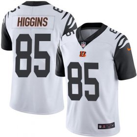 Wholesale Cheap Nike Bengals #85 Tee Higgins White Men\'s Stitched NFL Limited Rush Jersey