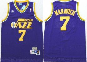 Wholesale Cheap Utah Jazz #7 Pete Maravich Purple Swingman Throwback Jersey