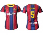Wholesale Cheap Women 2020-2021 Barcelona home aaa version 5 red Soccer Jerseys