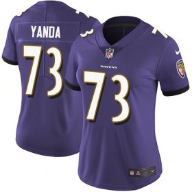 Wholesale Cheap Nike Ravens #73 Marshal Yanda Purple Team Color Women\'s Stitched NFL Vapor Untouchable Limited Jersey