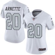 Wholesale Cheap Nike Raiders #20 Damon Arnette White Women's Stitched NFL Limited Rush Jersey