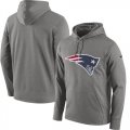 Wholesale Cheap Men's New England Patriots Nike Gray Circuit Logo Essential Performance Pullover Hoodie