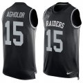 Wholesale Cheap Nike Raiders #15 Nelson Agholor Black Team Color Men's Stitched NFL Limited Tank Top Jersey
