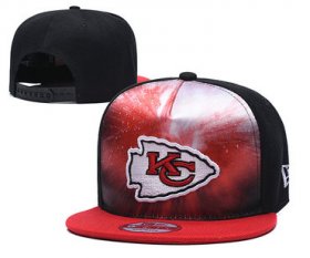 Wholesale Cheap Chiefs Team Logo Red Black Adjustable Leather Hat TX1