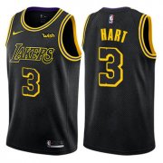 Wholesale Cheap Men's Los Angeles Lakers #3 Josh Hart Black Nike NBA City Edition Authentic Jersey