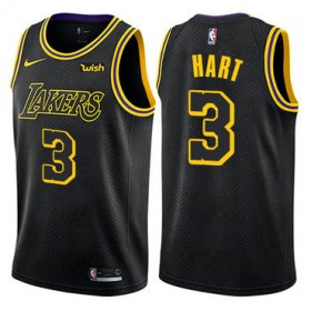 Wholesale Cheap Men\'s Los Angeles Lakers #3 Josh Hart Black Nike NBA City Edition Authentic Jersey