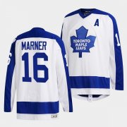 Wholesale Cheap Men's Toronto Maple Leafs #16 Mitchell Marner White Classics Primary Logo Stitched Jersey