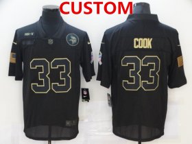 Wholesale Cheap Men\'s Minnesota Vikings Custom Black 2020 Salute To Service Stitched NFL Nike Limited Jersey