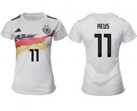Wholesale Cheap Women\'s Germany #11 Reus White Home Soccer Country Jersey