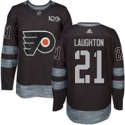 Wholesale Cheap Adidas Flyers #21 Scott Laughton Black 1917-2017 100th Anniversary Stitched NHL Jersey