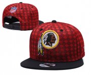 Wholesale Cheap Redskins Team Logo Red Black Adjustable Hat TX
