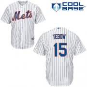 Wholesale Cheap Mets #15 Tim Tebow White(Blue Strip) Home Cool Base Stitched Youth MLB Jersey