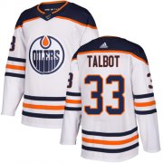 Wholesale Cheap Adidas Oilers #33 Cam Talbot White Road Authentic Stitched NHL Jersey