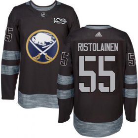 Wholesale Cheap Adidas Sabres #55 Rasmus Ristolainen Black 1917-2017 100th Anniversary Stitched NHL Jersey