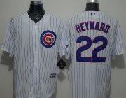Wholesale Cheap Cubs #22 Jason Heyward White Strip New Cool Base Stitched MLB Jersey