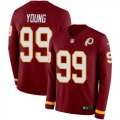 Wholesale Cheap Nike Redskins #99 Chase Young Burgundy Red Team Color Men's Stitched NFL Limited Therma Long Sleeve Jersey