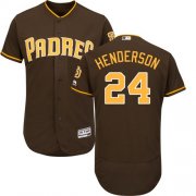 Wholesale Cheap Padres #24 Rickey Henderson Brown Flexbase Authentic Collection Stitched MLB Jersey