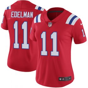 Wholesale Cheap Nike Patriots #11 Julian Edelman Red Alternate Women\'s Stitched NFL Vapor Untouchable Limited Jersey