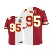 Wholesale Cheap Nike Chiefs #95 Chris Jones Red/White Men's Stitched NFL Elite Split Jersey