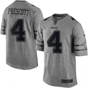 Wholesale Cheap Nike Cowboys #4 Dak Prescott Gray Men's Stitched NFL Limited Gridiron Gray Jersey