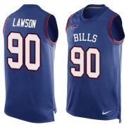Wholesale Cheap Nike Bills #90 Shaq Lawson Royal Blue Team Color Men's Stitched NFL Limited Tank Top Jersey