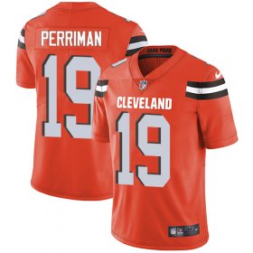 Wholesale Cheap Nike Browns #19 Breshad Perriman Orange Alternate Men\'s Stitched NFL Vapor Untouchable Limited Jersey