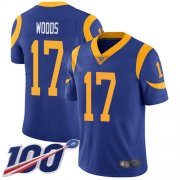 Wholesale Cheap Nike Rams #17 Robert Woods Royal Blue Alternate Men's Stitched NFL 100th Season Vapor Limited Jersey