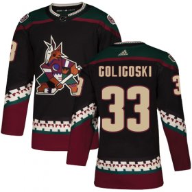 Wholesale Cheap Adidas Coyotes #33 Alex Goligoski Black Alternate Authentic Stitched NHL Jersey